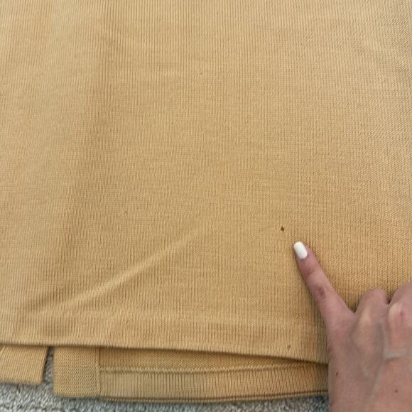 St. John Couture knit long sleeve cardigan dress midi coat khan tan beige - Picture 8 of 11